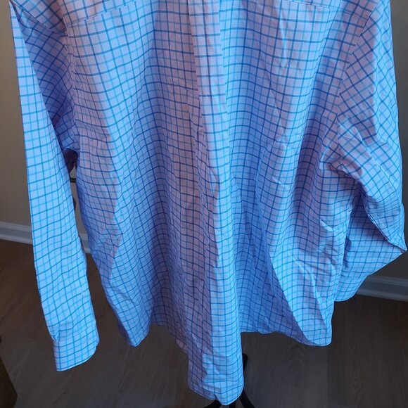Brooks Brothers Pink/Blue Plaid Button Down Dress Shirt - Size 18 34/35 - Picture 3 of 5